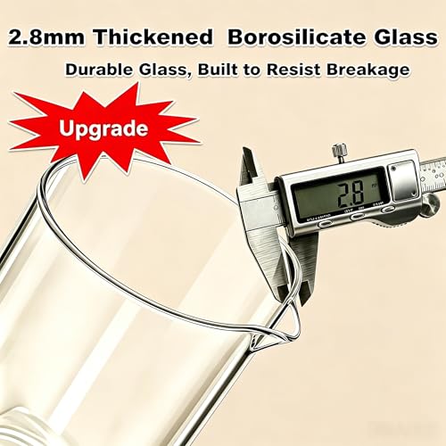 Image of QUQIYSO French Press Coffee Maker 51oz, Large French Press, Thickened Glass | Borosilicate Glass Plastic Free Coffee Maker, Easy to Clean,4 Filter, Coffee Press Suitable for Kitchen Party(Dark Pewter)