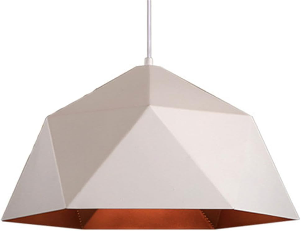 Geometric Ceiling Light Farmhouse Lighting Fixture 9.8-Inch Adjustable Height, Modern Hanging Light for Kitchen Island, Dining Room, Living Room Hanging Barn Lampshade/K/38Cm