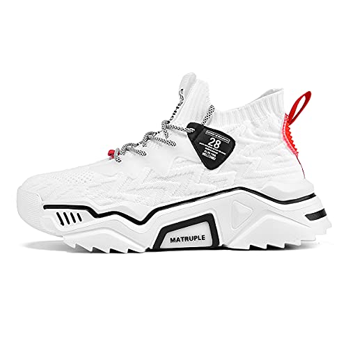 MATRUPLE Mens Fashion Sneakers High Top Casual Shoes Athletic Walking Mesh Comfortable Sports Shoe...