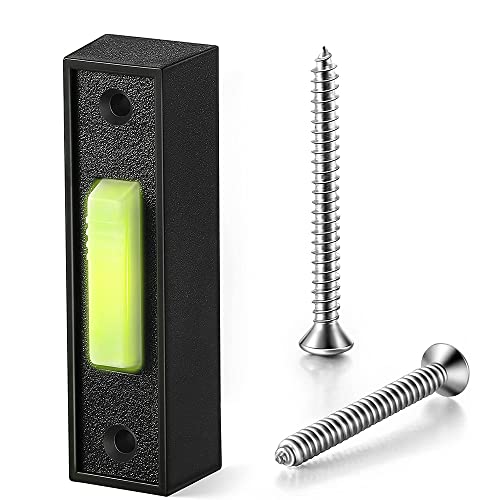 Auracure Interrupteur Universel D'Ouvre-Porte de Garage 41A4166 Bouton-Poussoir Mural éClairé Filaire Finition Noire avec Bouton Central Blanc, Le Noir Cover