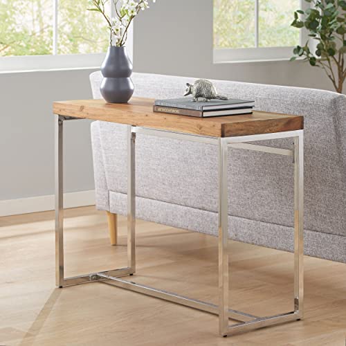 Christopher Knight Home Berea Desk, Silver + Natural #TOP1