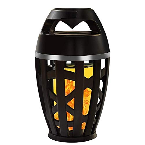 LIUCHANG Solar de la Moda al Aire Libre Llama del Baile Ligero Impermeable del USB LED de Parpadeo Altavoz Bluetooth Reproducción Llama Ambiente LED lámpara de Mesa liuchang20