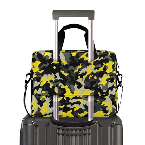 Maletín portátil para laptop 15.6 pulg negro y amarillo miniatura 4