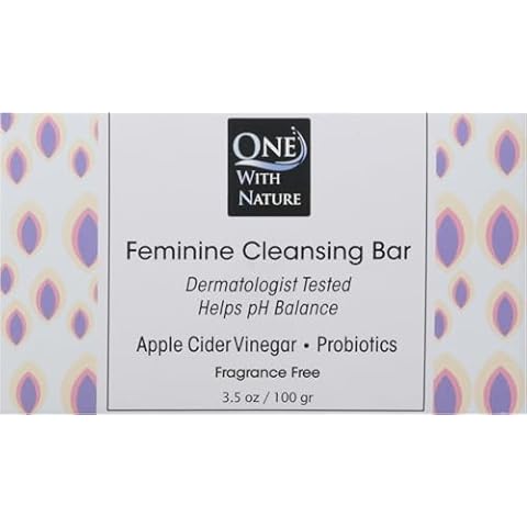 ONE WITH NATURE Fragrance Free Feminine Cleansing Bar, 3.5 OZ Cover