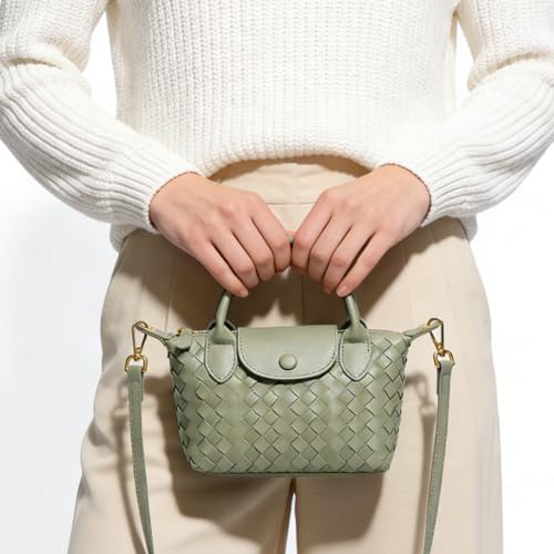 Mini bolso bandolera vegano para mujer, ligero y tejido miniatura 3