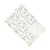 Decke für Kinder – 75 x 100 cm, Ganzjahresdecke, atmungsaktive Plüsch-Baumwoll-Steppdecke,...