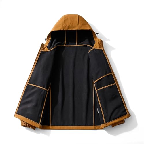 Veste polaire homme imperméable avec trenchcoat à capuche softshell