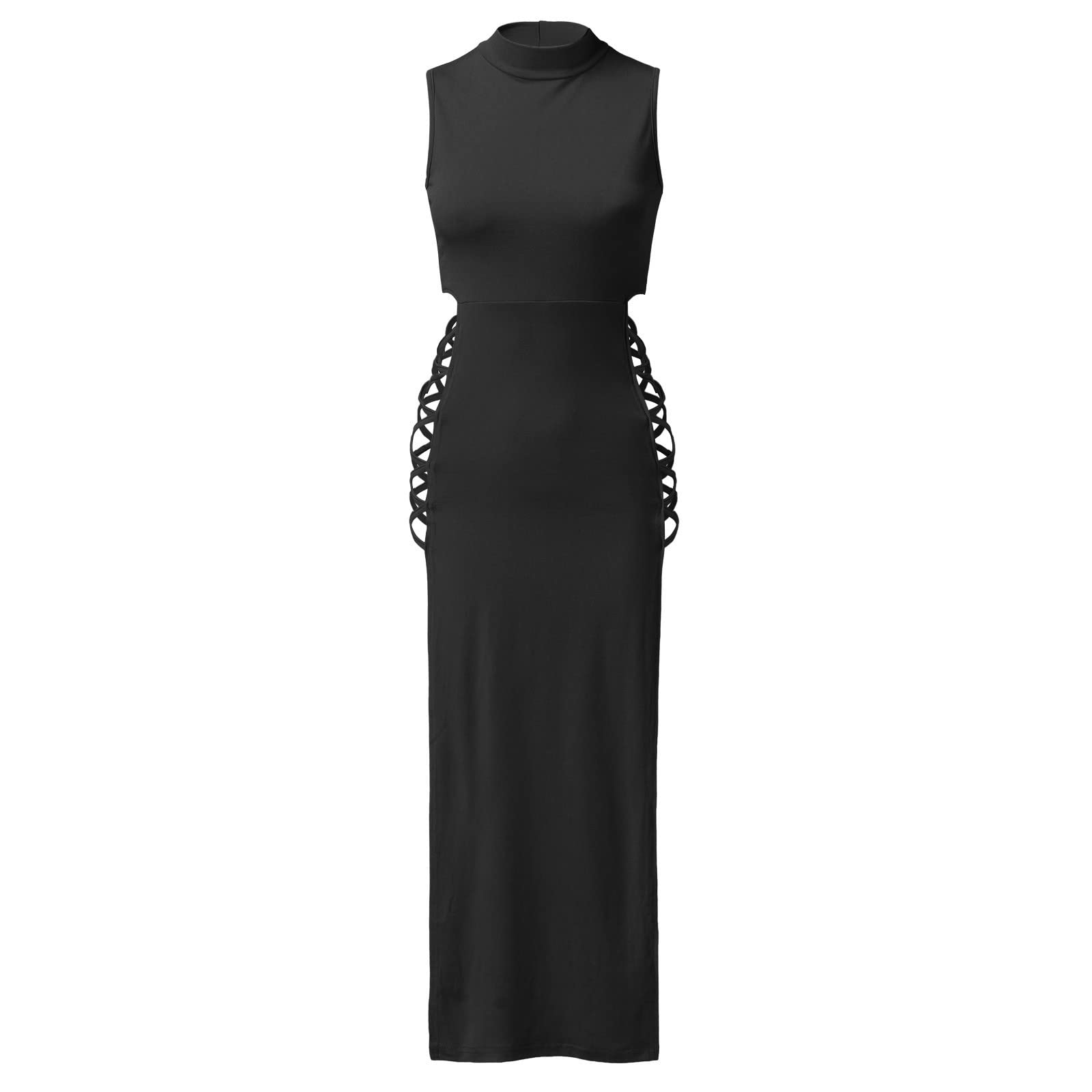 Robe longue bohème chic à col carré et manches courtes fluides