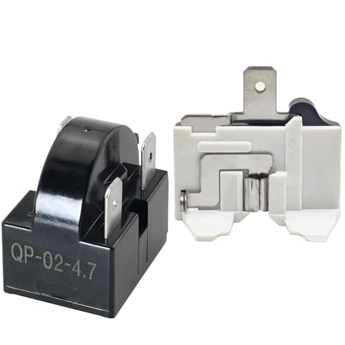 KWEOTUGO QP2-4.7 QP2-4R7 4.7 Ohm Refrigerator 3 Pin PTC Start/Starter Relay Refrigerator Overload Protector fits Whirlpool Frgidaire Kenmore and Most Mini Fridges and Coolers
