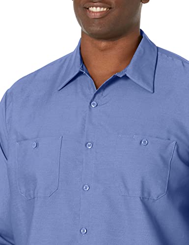Image of Red Kap Men's Long Sleeve Industrial Work Shirt | Moisture Wicking Button Up, Wrinkle Resistance Fights Fading & Stains