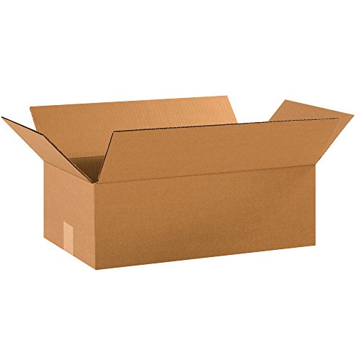 Image of BOX USA 18 x 10 x 6 Corrugated Cardboard Boxes, Medium 18 inchL x 10 inchW x 6 inchH, Pack of 25 | Shipping, Packaging, Moving, Storage Box for Home or Business, Strong Wholesale Bulk Boxes