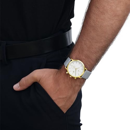 Amor Armbanduhr Unisex, Damen, Herren Quarzuhr Analog, mit veganem Apfelleder Armband, 3 bar Wasserdicht, Kommt in Uhren Geschenk Box – Bild 4