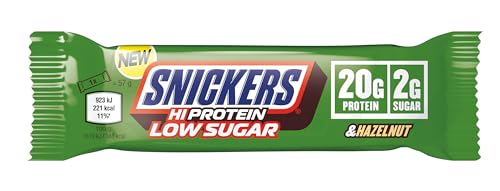 Snickers - High Protein Bars | Low Sugar, Only 2g of Sugar per bar, Hazelnut and Milk Chocolate Flavour, 12 x 57g Box, 20g Protein - Image 3