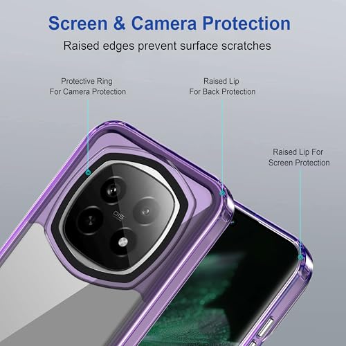 Image of Zapcase Back Case Cover for Realme P2 Pro 5G | Compatible for Realme P2 Pro 5G Back Cover | Case Cover with Camera Protection | (TPU + PC | Translucent Purple)