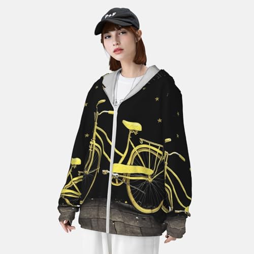 Chaqueta con capucha amarilla de protección solar miniatura 5