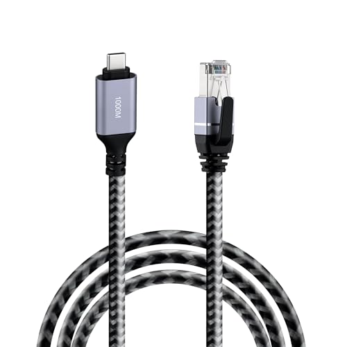 Mcbazel USB C 3.1 to Ethernet Cable 2M- Type-C to RJ45 Gigabit LAN Adapter Type C Network Adapter CAT 6 Cable Compatible with Thunderbolt 3/4/5 for Laptop and Macbook