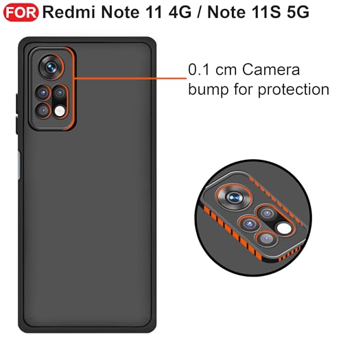 CEDO Store CEDO Back Cover for Redmi Note 11/11s (Black) - Image 4