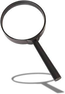 60mm Hand Lens Magnifier | Black Magnifying Glass with Clear Lens | Lightweight & Compact Design | Comfortable Grip for Reading, Jewelry, Coins, Science, Laboratory Use (Pack of 1)