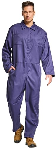 VOGRYE Coveralls for Men Long Sleeve Cotton Blend Work Jumpsuit Halloween Mechanic for Adult Cosplay...
