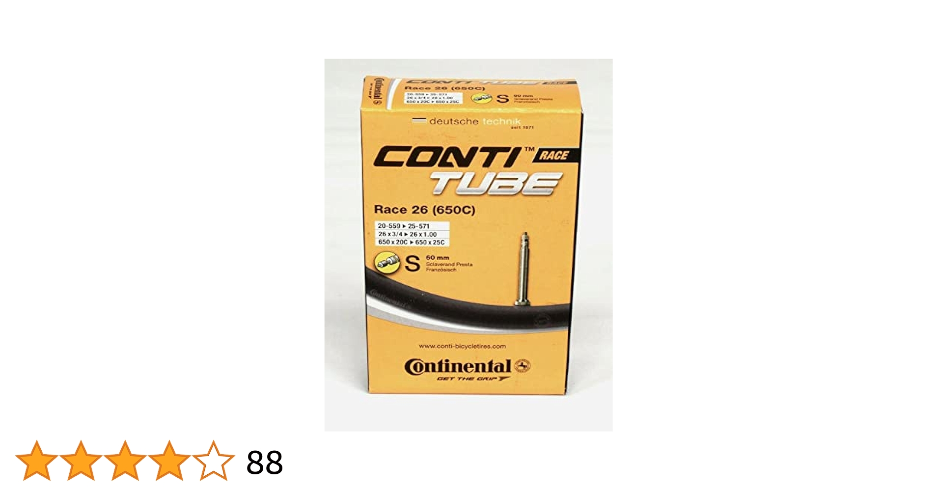 2本セット コンチネンタル Continental Race26(650C) 仏式チューブ 650x20-25C(20-559/25-571) (バルブ長60mm) [並行輸入品] Amazon | 2本セット コンチネンタル Continental Race26(650C
