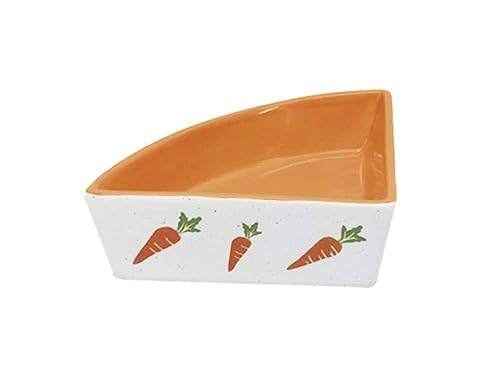 Nobby Nager - Cuenco de cerámica (12 x 12 x 5 cm, 0,25 L), Color Blanco y Naranja