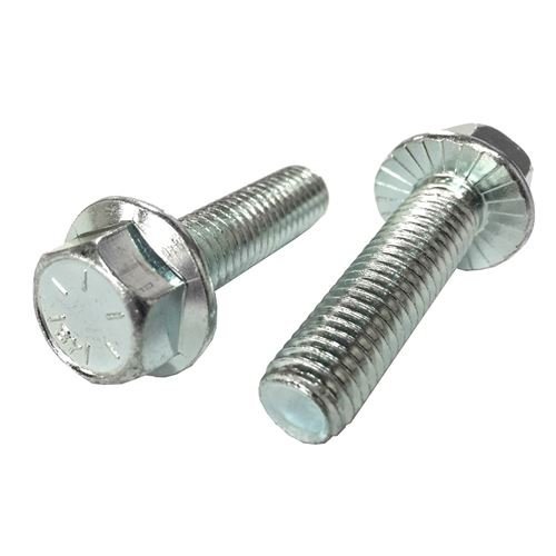 (50) 3/8-16x1 Grade 8 Hex Serrated Flange Bolts Flange Screws Zinc
