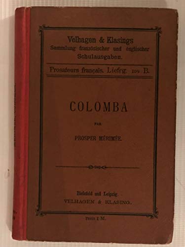 Colomba, Par Prosper Merimee, With Introduction... B000IXV87S Book Cover