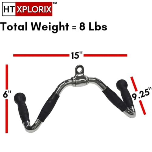 Image of Pro Grip W-Shaped Rowing Handle - Cable Attachment for Back & Arm Strength Training