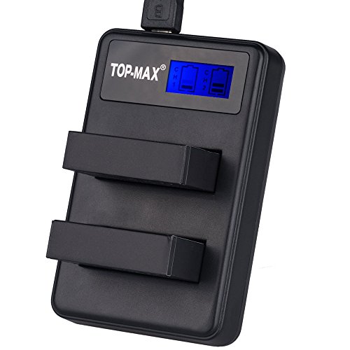 TOP-MAX Cargador USB Dual para GoPro AHDBT-401 HD Hero4 Negro Hero4 Silver DSLR Cámara ¡