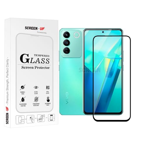 Image of ScreenUp Tempered Glass For vivo T2 - Ultra Clear, 9H Scratch Resistant, Full Coverage, Easy Install Screen Protector