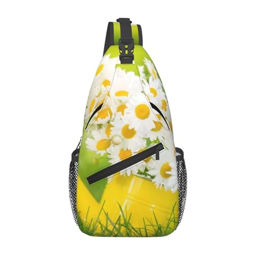Sac à bandoulière floral homme marguerites imprimé estival original