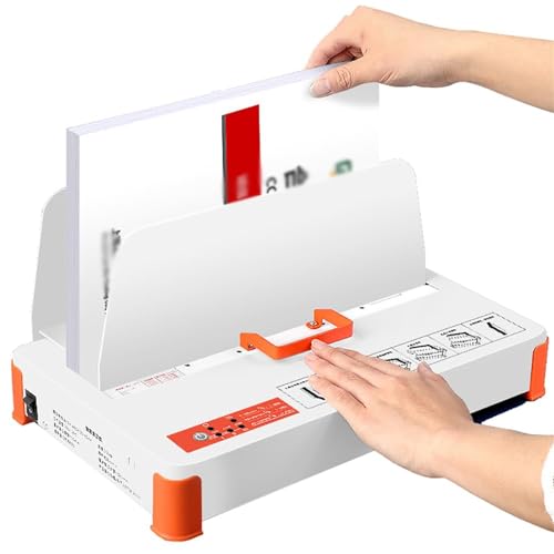 JMOUZHG Máquina de encuadernación con Pegamento Caliente - Tecnología de fusión en Caliente eficiente para encuadernación Segura de Documentos, para Uso en oficinas y escuelas