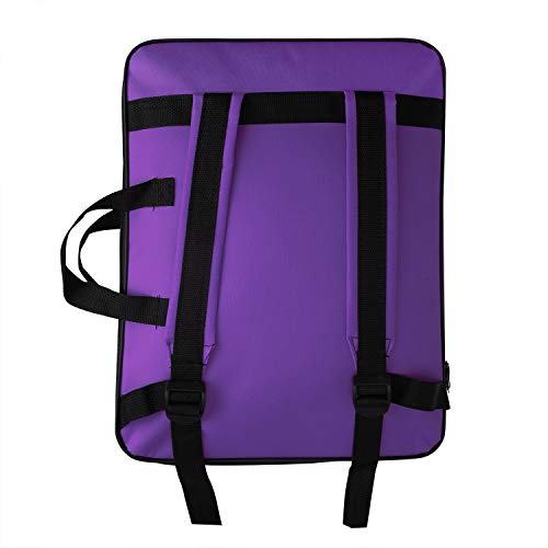 Image of JIAHG Water-Resistant Art Portfolio Carry Bag A3 Art Work Portfolio Tote Drawing Board Bag Portable Painting Sketch Pad Storage Bag Professional Art Organizer for Palette Paints Brushes