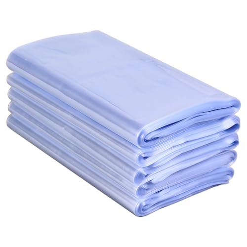PVC Shrink Wrap Bags 12x18 Inches 100Pcs Heat Shrink Wrap Bags is Used to Store Wrap Embellished, Gift Baskets, Shoes, Jars, Industrial Grade Shrink Wrap Bags Transparent