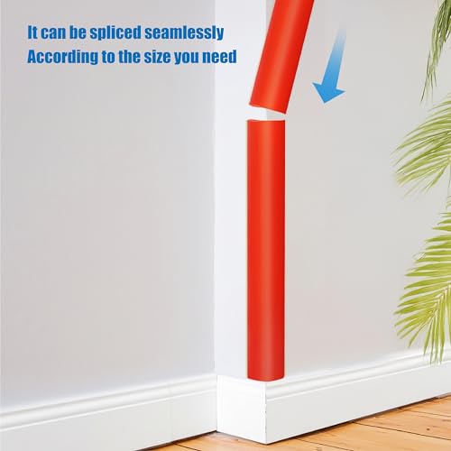 Image of Wall Corner Edge Protector 4 Pack,1.57x1.57x23.62x0.28 inch Soft Baby Proof Corner Guards for Sharp Edges, Self-Adhesive Corner Protectors for Home, Kindergarten,Thickness-7mm(0.28 in)