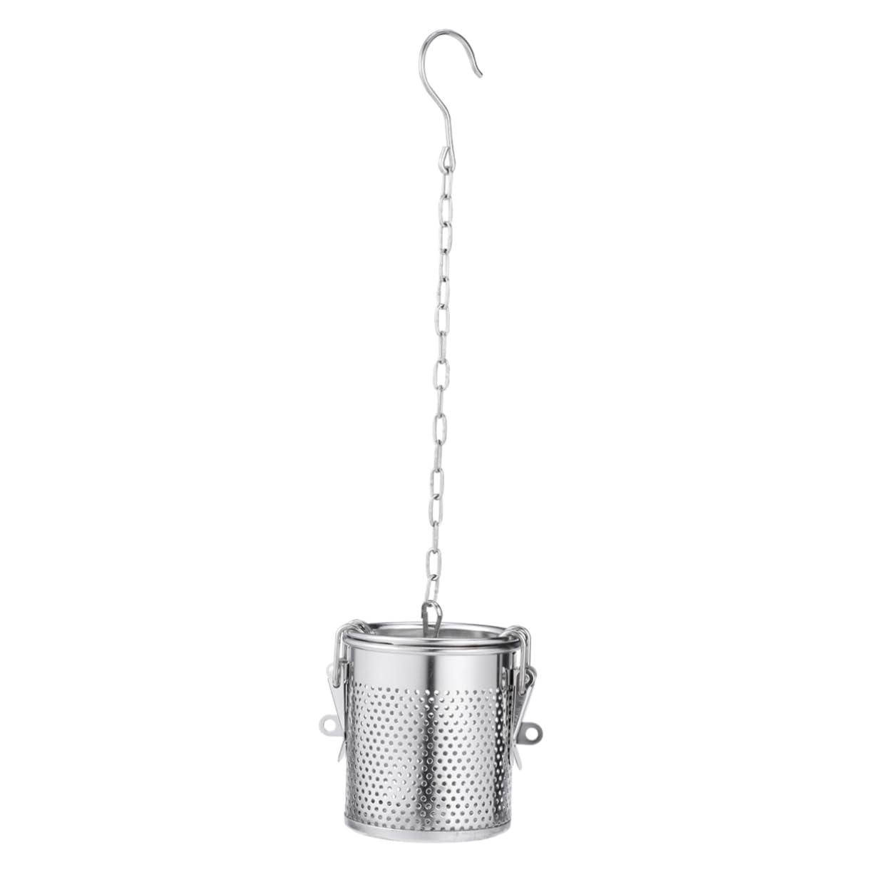 Happyyami Stainless Steel Spice Infuser Ball Strainer Medium Seasoning Basket with Chain Hook for Cooking Soup and Infusing Flavors Pots and Pans