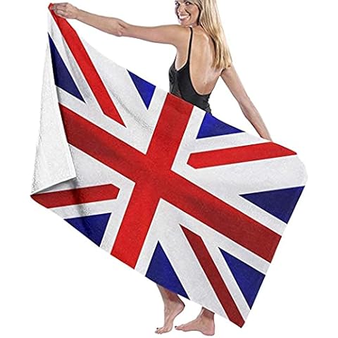 160cmX80cm Beach Towels Microfiber,Union Jack Flag Uk Large Bath Sheet Lightweight Beach Towel Perfect Cover