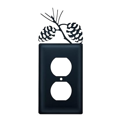8 Inch Pinecone Single Outlet Cover