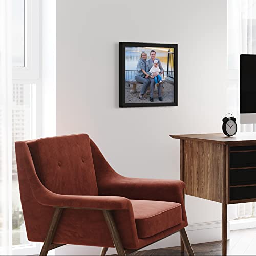 Poster Palooza 6X6 Contemporary Black Wood Picture Square Frame - Picture Frame Includes Uv Acrylic, Foam Board Backing, & Hanging Hardware! #TOP3