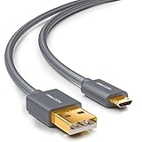 cable micro usb a hdmi steren deleyCON Câble USB 2.0 Hi-Speed en Nylon // Câble de Données pour la Recharge de Téléphones Mobiles, Smartphones, Tablettes, Appareils Photo Numériques ou Systèmes de Navigation // Technologie USB 2.0 High Speed // Blindage Multiple de Haute Qualité pour un Transfert de Données Rapide et sans Interférence