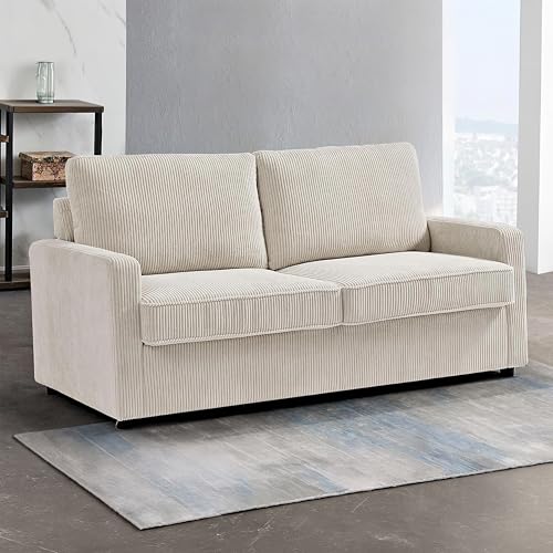 Reversible Sleeper Sofa Bed with Comfortable Memory Foam Mattress, Convertible