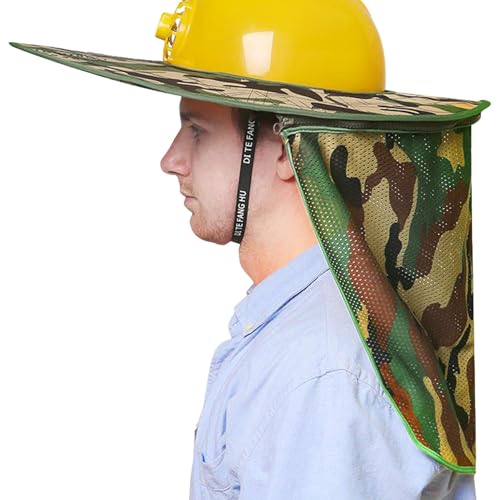 Schutzhut, Sonnenschutz, Netz-Sonnenschutz, volle Krempe, atmungsaktiver Sonnenschutz, Schutzvisier, Sonnenschutz, Nackenschatten, Schutzhelm-Zubehör