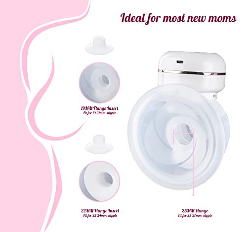 Hands Free Breast Pump, Double Electric Wearable Breast Pump, 3 Modes & 9 Levels Portable Breast Pump, Led Display, 19/22/25 Mm Flanges, Breastfeeding Pump With Pumping Bag And Ice Pack #TOP4