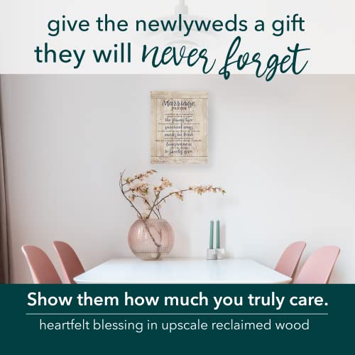DEXSA Marriage Prayer Wood Plaque - Made in the USA - 11.75"x15" - Classy Frame Wall Hanging Decoration | Lord, Help us to Remember When we First met | Christian Family Religious Home Decor Saying