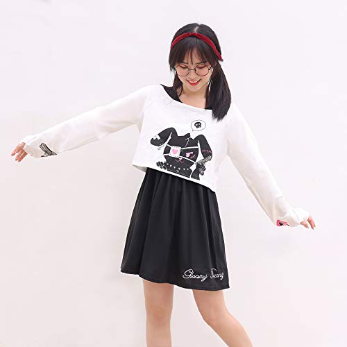 Cute Dress for Teens Girl Two Piece Set Bunny Prints Casual Cotton Dresses for Spring Autumn4