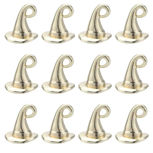 SUNNYCLUE 40pcs Witch & Wizard Hat Charms - Bulk 3D Halloween & Christmas Hats for Jewellery Making DIY Bracelet, Necklace & Earrings
