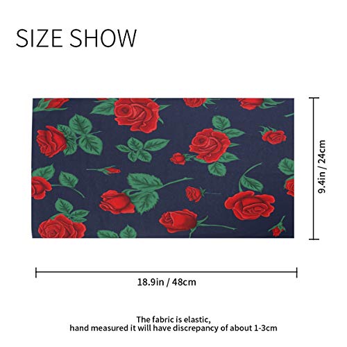 MOYYO Red Rose Face Sun Dust Mask Bandanas Seamless Elastic Head Wrap Neck Gaiter Magic Scarf Headband for Festivals Running Cycling Indoor Outdoor Sport2
