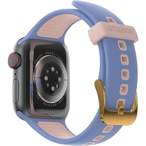 OtterBox All Day Watch Band for Apple Watch 40/41/42mm, Replacement Durable Soft Touch Silicone Strap for Apple Watch Blue/Beige