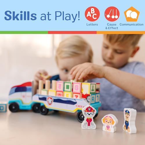 Melissa & Doug PAW Patrol Wooden ABC Block Truck (33 Pieces) - image 5