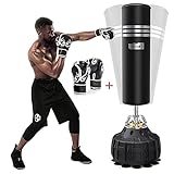 Dripex Freistehender Boxsack Stand - 178cm Heavy Duty Punching Bag mit Saugfuß für MMA und Boxing